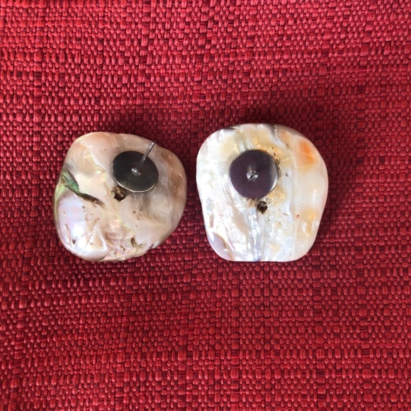 Scull, Abalone & Swarovski Chrystal Earrings (One of a Kind) - Picture 4 of 10